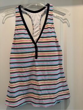 Beach House Multi-Striped Racerback Top
